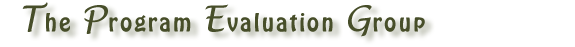 The Program Evaluation Group